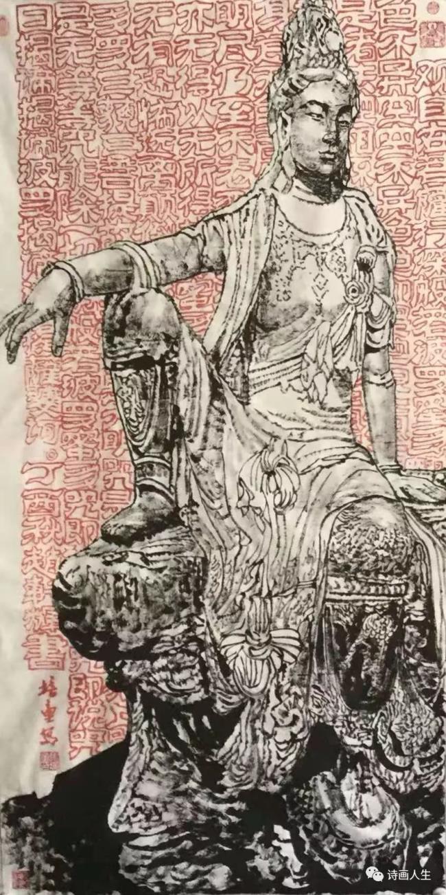 马培童,观音佛造像 马培童,观音佛造像